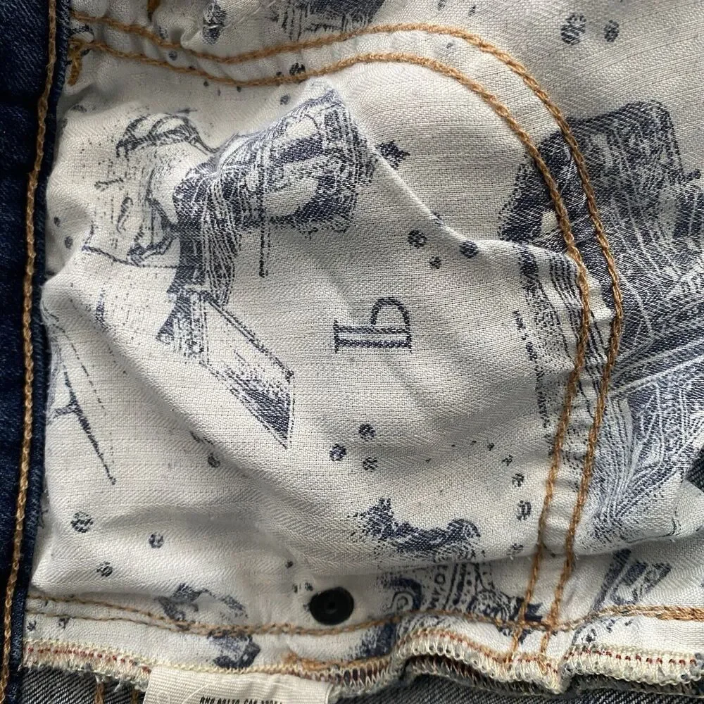 Pilcro And The Letterpress Jeans Womens 29 STET Dark Wash Mid-Rise‎ Regular Fit